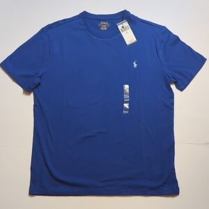 Men's Polo Ralph Lauren Royal Blue Tee w/ Light Blue Logo. Size M,  100%Cotton